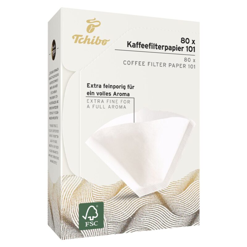 Kahve Filtre Kağıdı Tchibo 101 Numara Küçük Beyaz 80 Adet