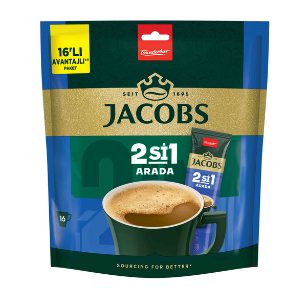 Jacobs Kahve 2 si 1 Arada 10,5 gr 16 lı Paket 168 Gr