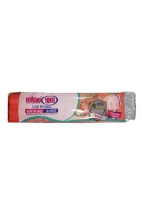 Teknotem 55 X 60 Çilek Kokulu Orta Boy Büzgülü Çöp Poşeti