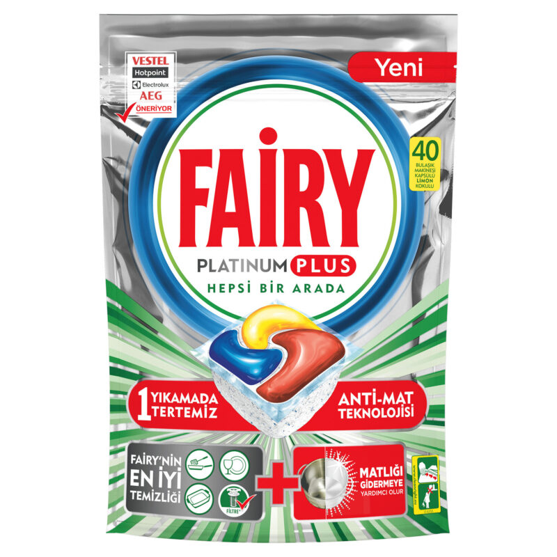 Fairy Platinum Plus Limon Kokulu 40 Tablet