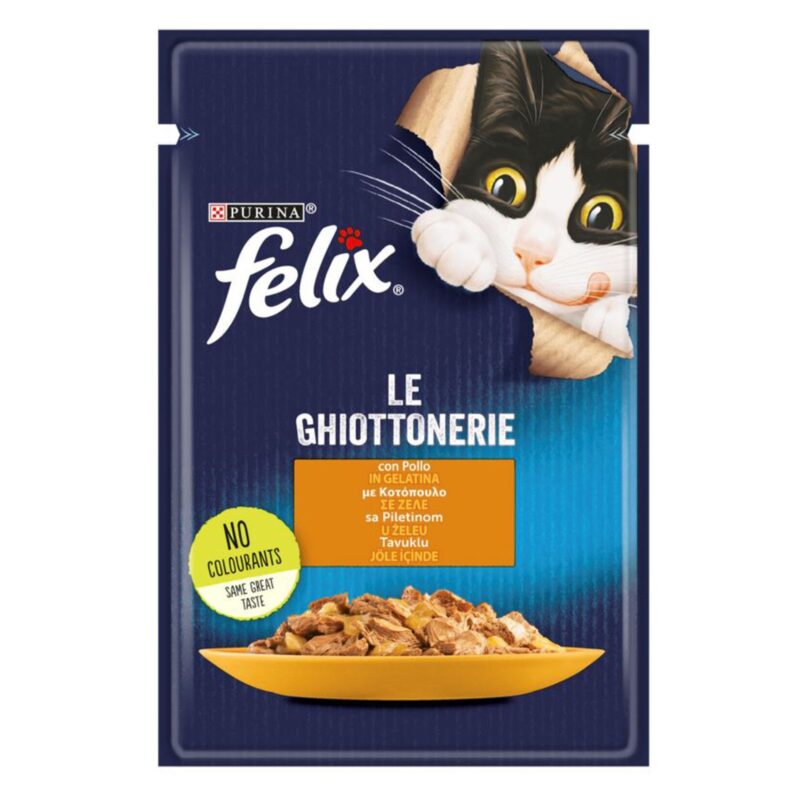 Kedi Maması Felix Tavuk Etli Yetişkin Poşet 85 gr