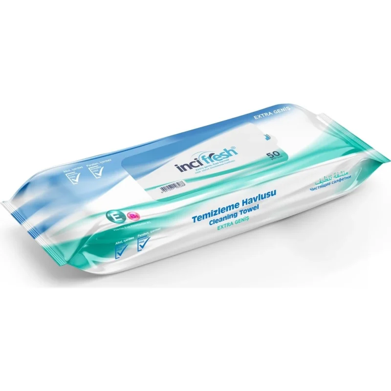 Islak Mendil İncifresh Vücut Temizleme Havlusu XL 50 li