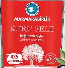 Marmara Birlik Kuru Sele Siyah Zeytin 4XS 750 G