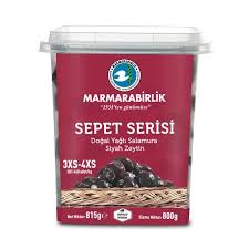 Marmara Birlik Doğal Yağlı Salamura Siyah Zeytin 3XS-4XS 800 G