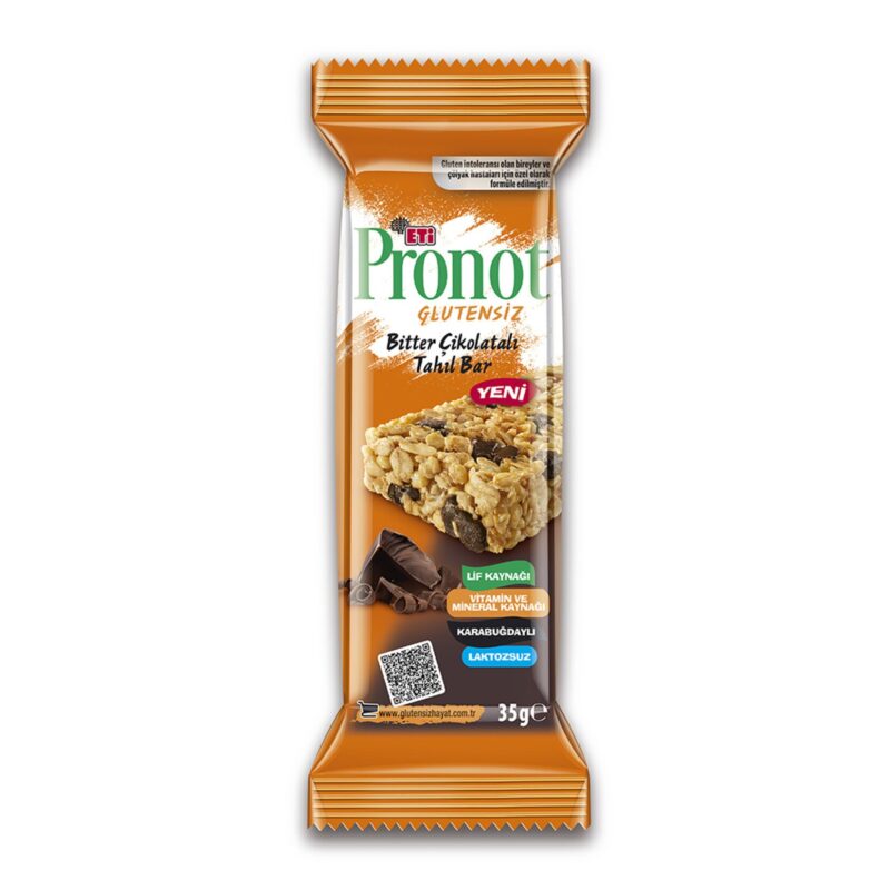 Eti Pronot Glutensiz Bitter Çikolatalı Tahıl Bar 35 gr