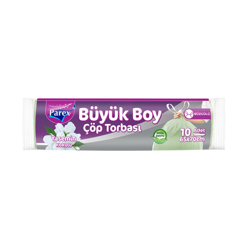 Parex Büzgülü Çöp Torbası Büyük Yasemin Kokulu 10 Adet