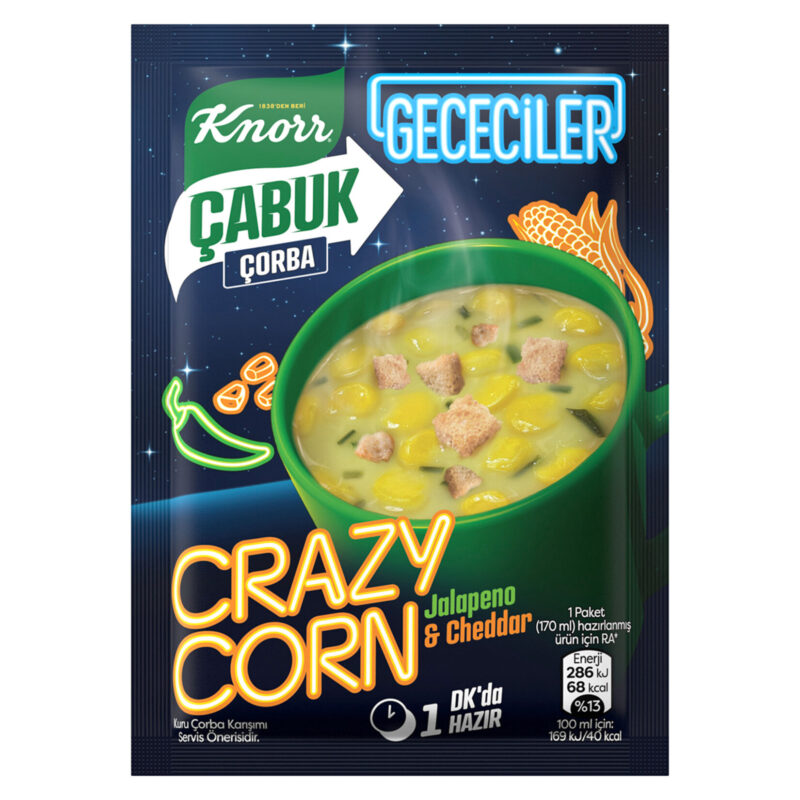 Knorr Çabuk Çorba Crazy Corn Jalapeno ve Cheddar 18 gr