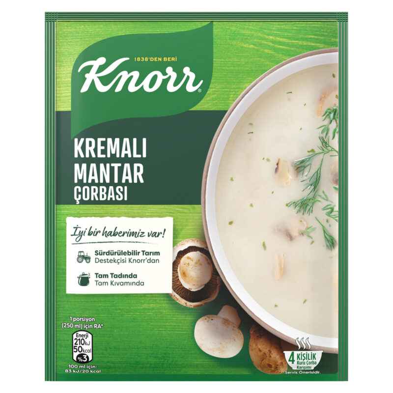 Knorr Kremalı Mantar Çorbası 63 gr 4 Kişilik