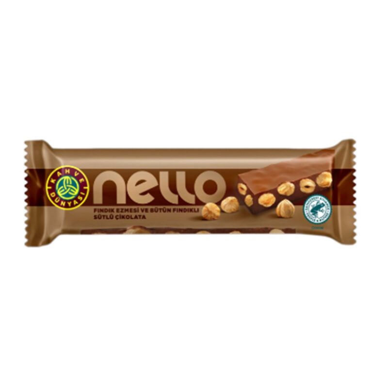 Kahve Dünyası Nello Fındık Ezmeli ve Bütün Fındıklı Sütlü Çikolata 33 gr