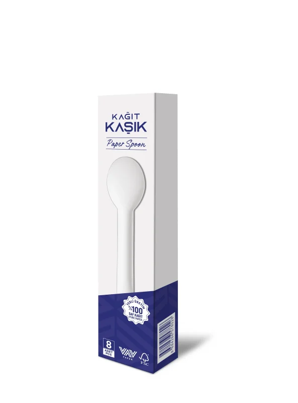 Vav Kağıt Kaşık 8 Adet