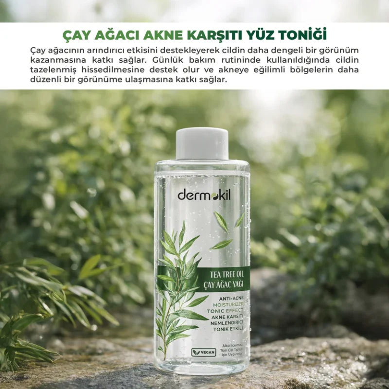 Dermokil Çay Ağacı Akne Karşıtı Yüz Temizleme Toniği 300 ml